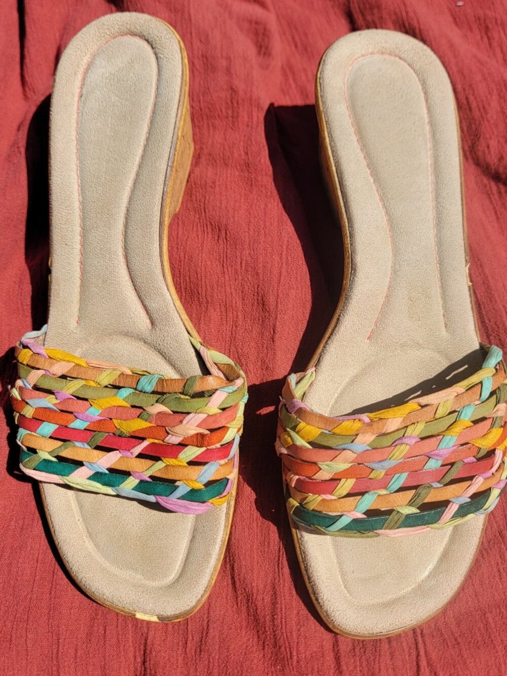 ❝ Italian shoemakers rainbow stap leather sandals 🌈 . ❞